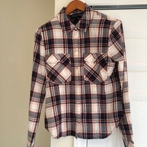 VERONICA BEARD BARNETTE PLAID COTTON FLANNEL SHIRT